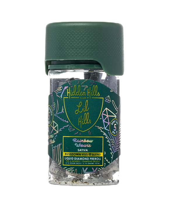 Hidden Hills Lil Hills Bussdown VVS Blend Liquid Diamond Pre Roll 3.75G / Rainbow Wowie - Sativa